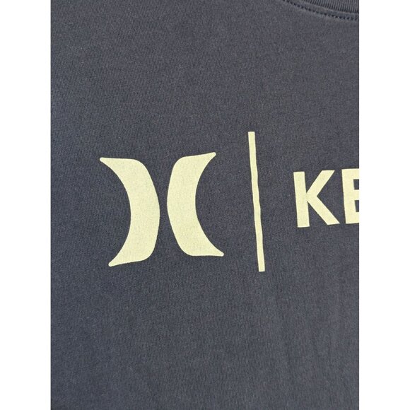 Hurley Key West T-Shirt Medium Dri-Fit Blue Short Sleeve Crew Neck Mens Tee - Picture 2 of 6